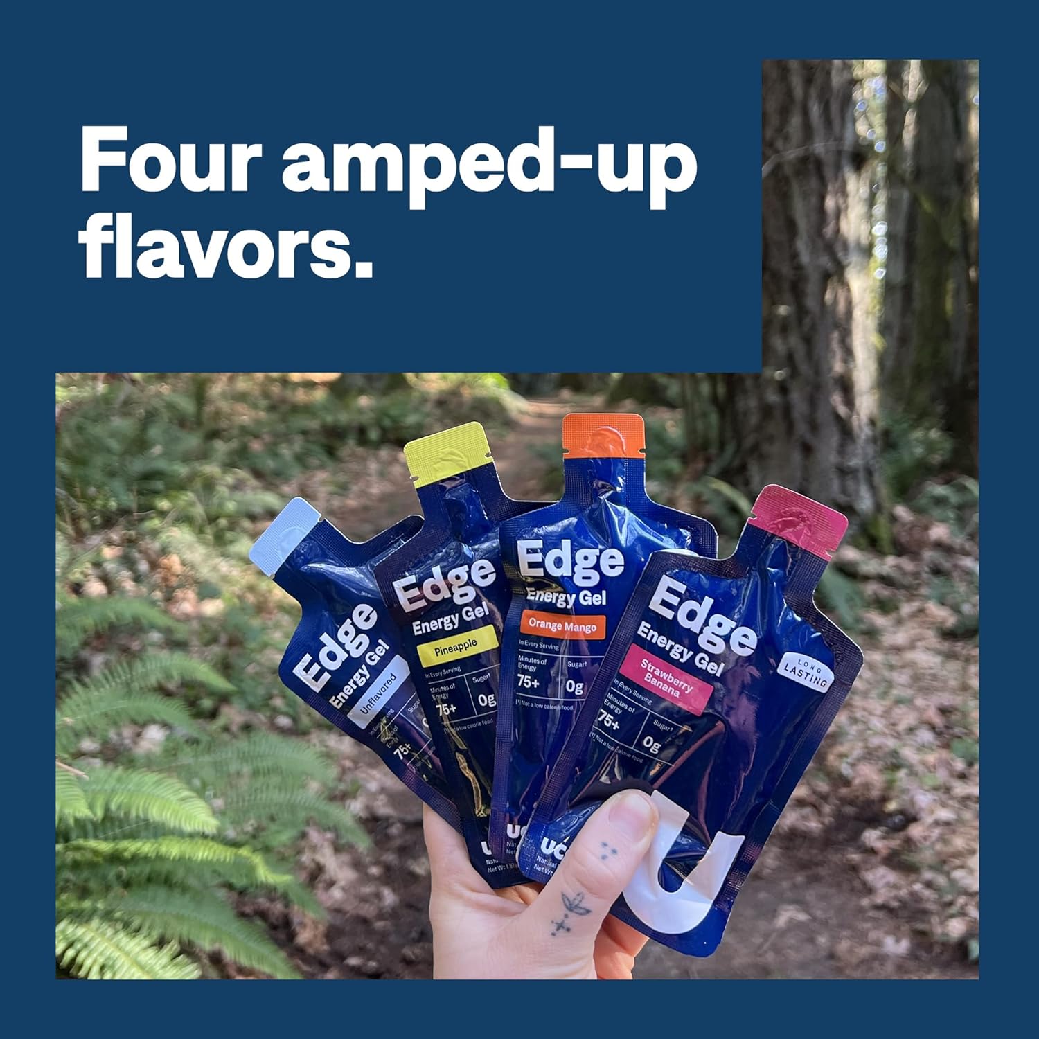 12-Pack UCAN Edge Strawberry Banana Energy Gel Shots for Running, Training, Workouts | Sugar-Free, Vegan, & Keto Friendly