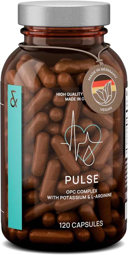 120 Capsules CLAV Premium Blood Pressure Support Supplement with Grape Seed Extract, L-Arginine, Black Garlic Extract & Potassium