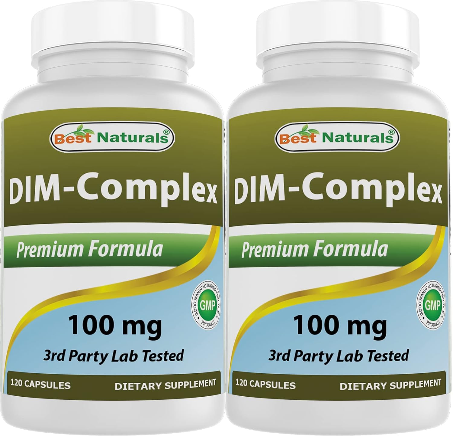 120 Capsules of Best Naturals DIM Complex 100 mg - Pack of 2