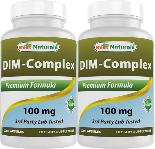 120 Capsules of Best Naturals DIM Complex 100 mg - Pack of 2