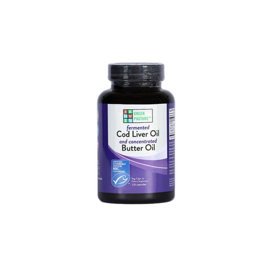 120 Capsules of Green Pasture Fermented Cod Liver Oil & Butter Oil Blend