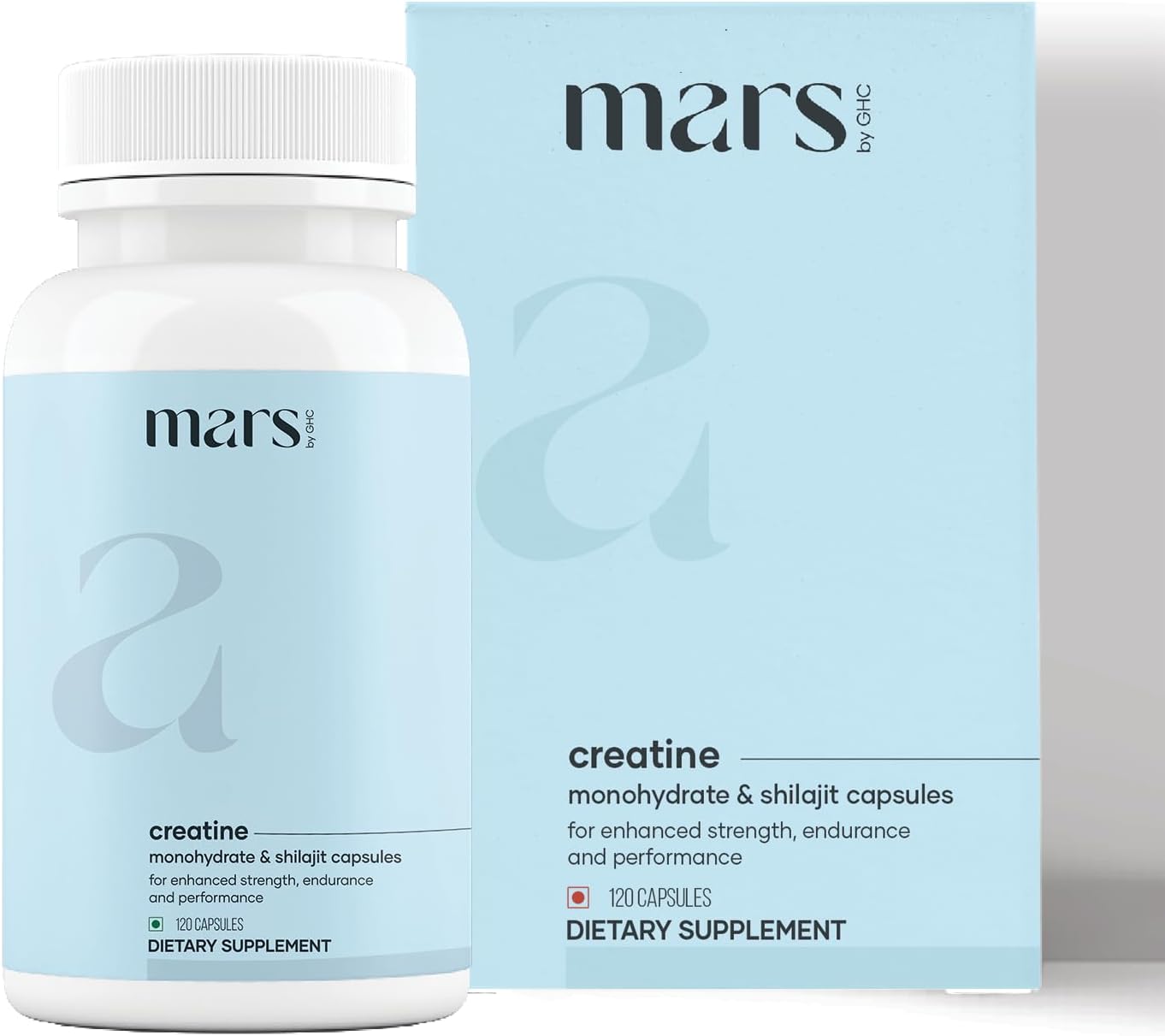 120 Capsules of Mars Micronized Creatine Monohydrate with Shilajit & Surgemax for Overall Well-Being - Pure & Natural Formula