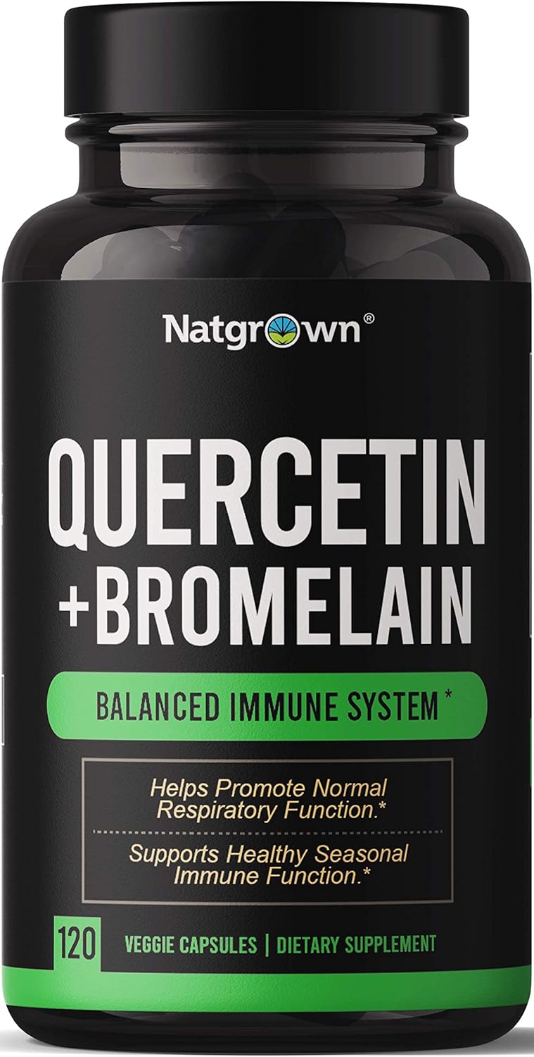 120 Capsules of Natgrown Quercetin and Bromelain Supplement Complex for Enhanced Health