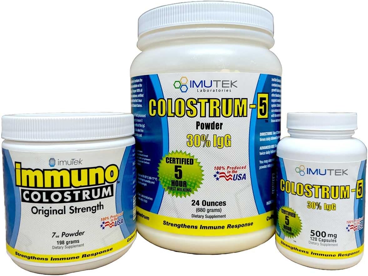120 Capsules of PIEARA ImuTek Colostrum Powder for Immune Support