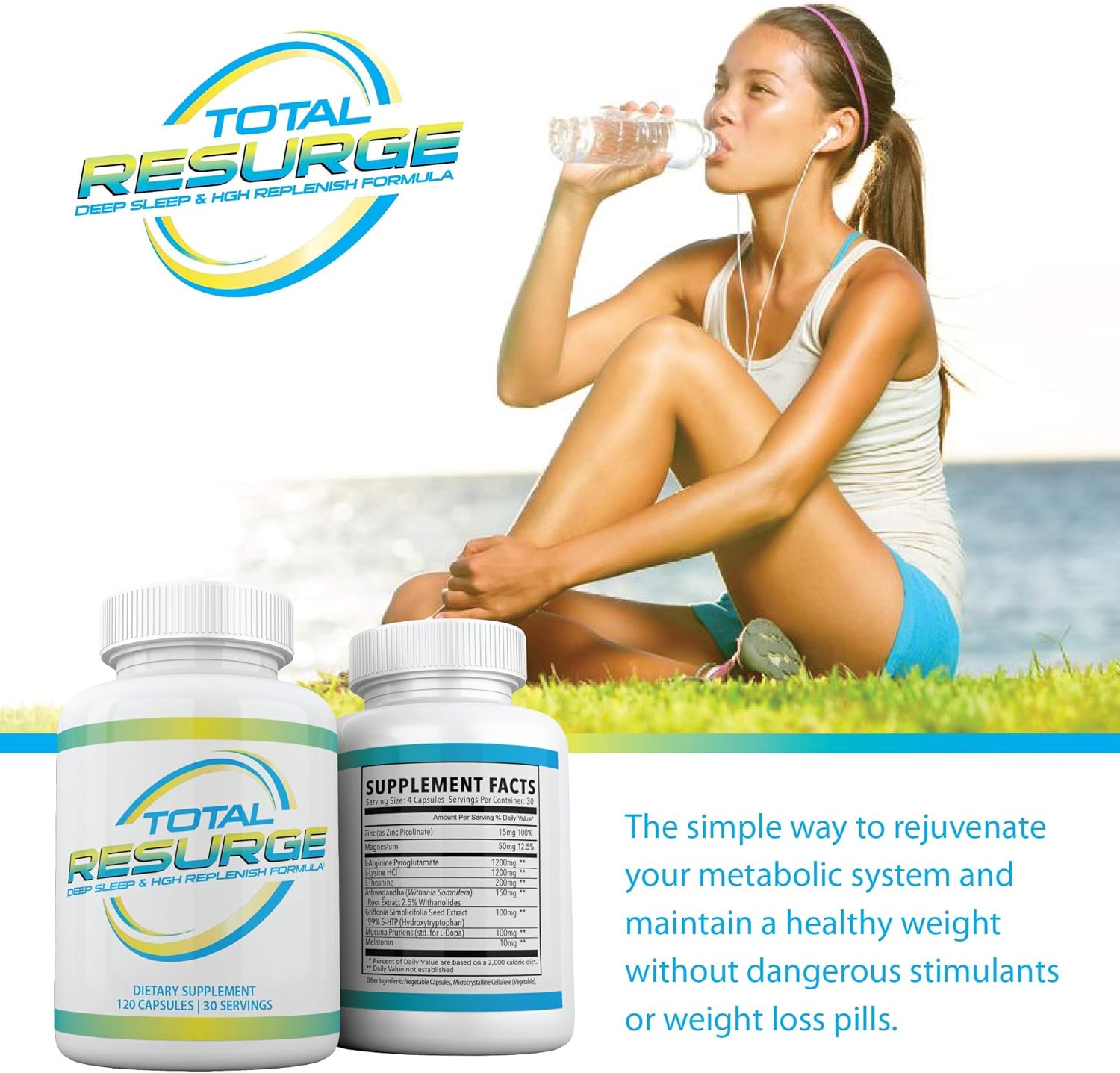 120 Capsules Total Resurge Deep Sleep Support Formula