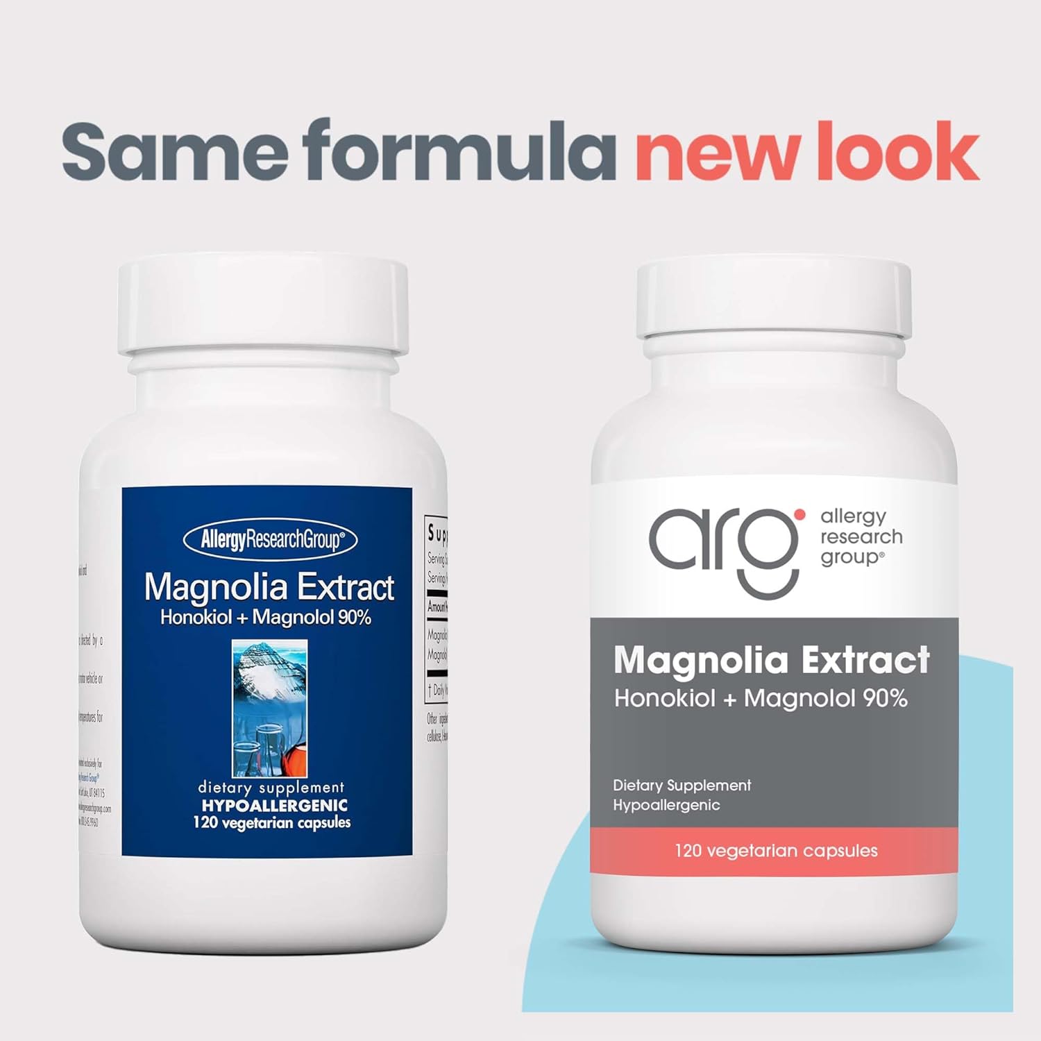 120 Count Allergy Research Group Magnolia Extract Dietary Supplement - Supports Stress Sleep, Cortisol Balance - Honokiol & Magnolia - Hypoallergenic & Vegetarian Capsules - Gluten Free