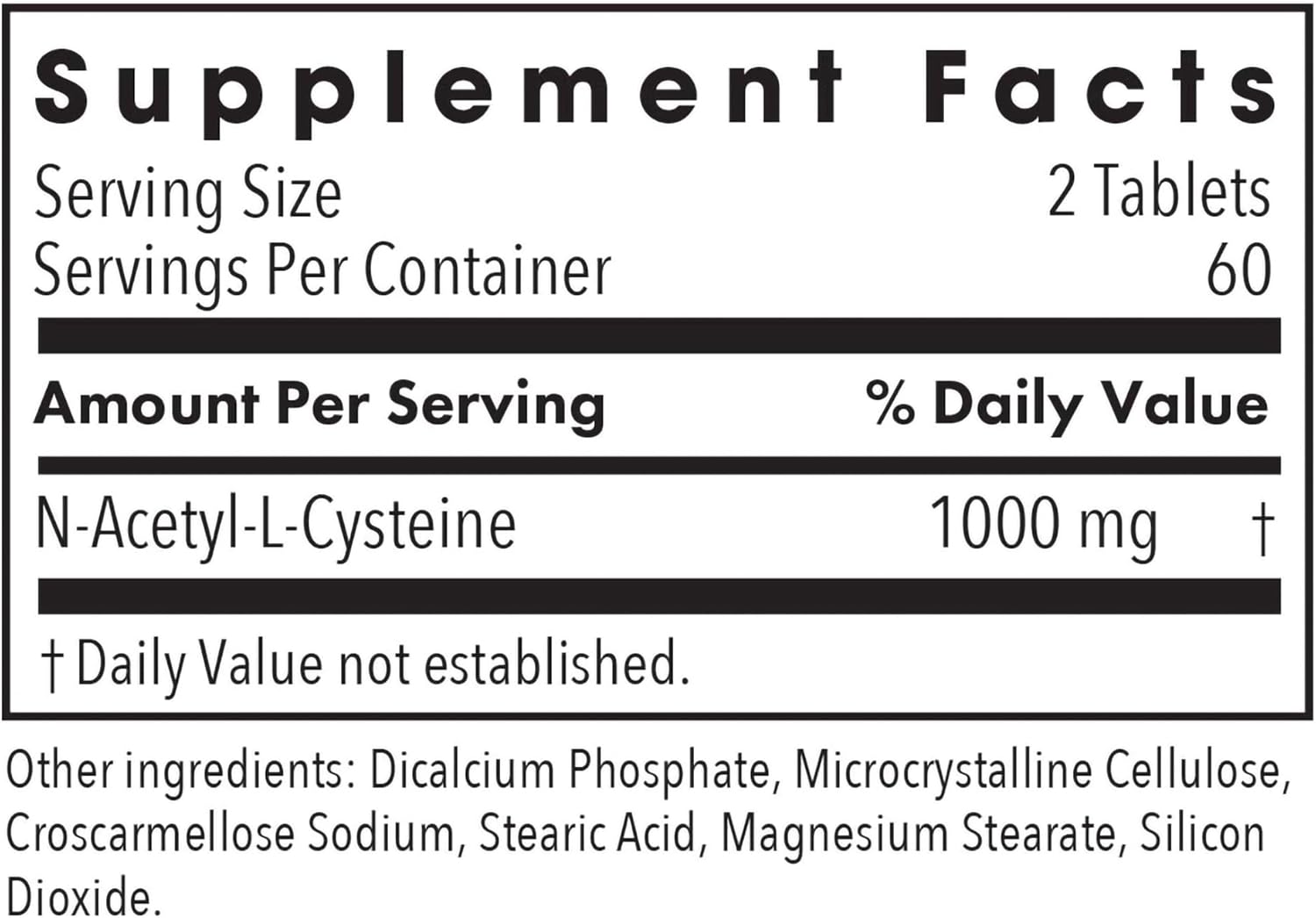 120 Count Allergy Research Group NAC Supplement for Immune Function & Mucus Clearance with N-Acetyl-L-Cysteine & Glutathione - Hypoallergenic Free Form Amino Acid