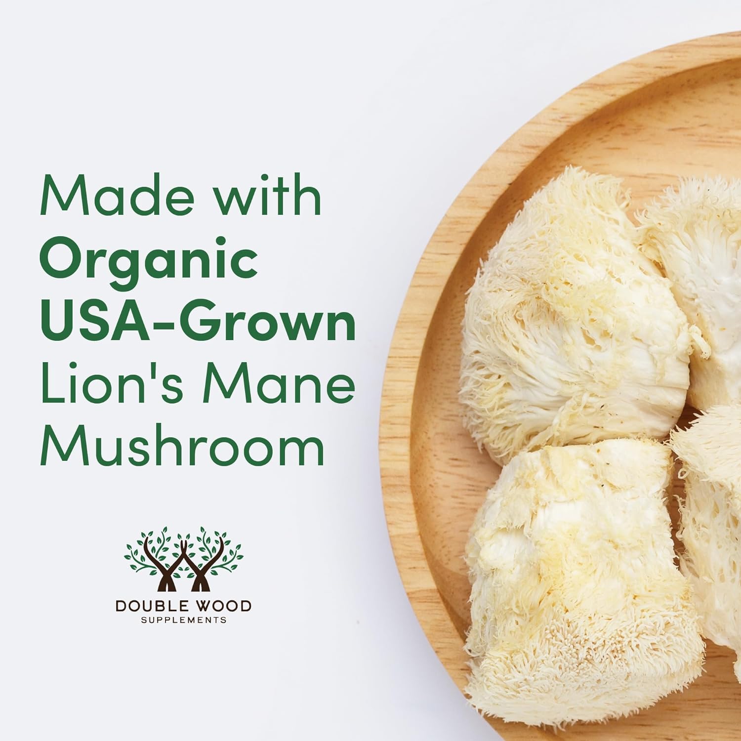 120 Count Lion's Mane Mushroom, Turkey Tail, and Ashwagandha Supplements by Double Wood