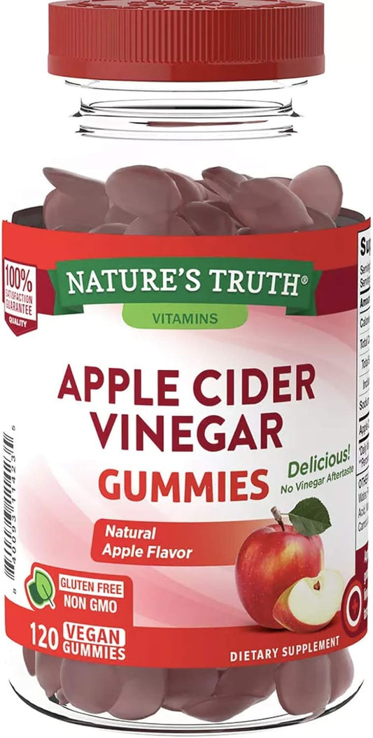 120 Count Nature's Truth Apple Cider Vinegar Gummies for Digestion & Immune Support