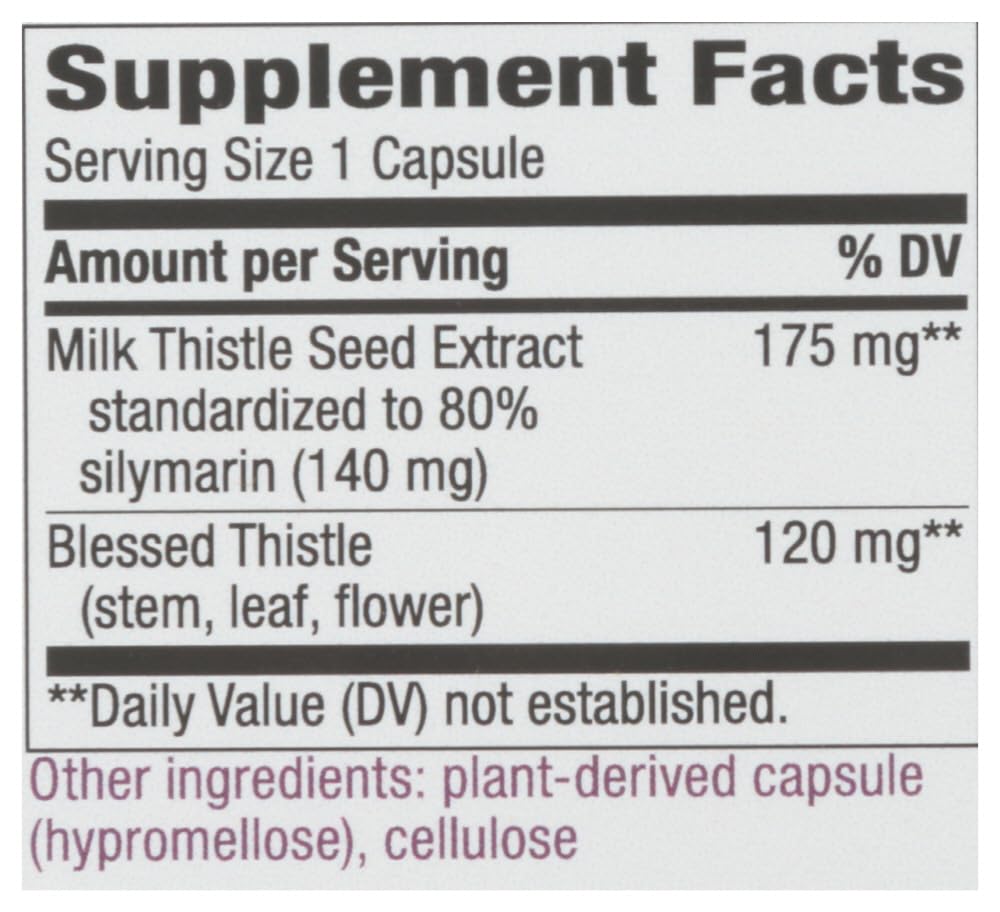 120 Count Nature's Way Milk Thistle Standardized Supplement