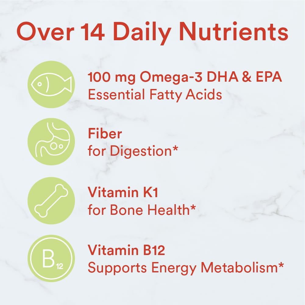 120 Count SmartyPants Kids Multivitamin Gummies with Fiber: Vitamin D3, C, B12, B6, A, Zinc, Biotin, Inositol - Three Fruit Flavors, 30 Day Supply