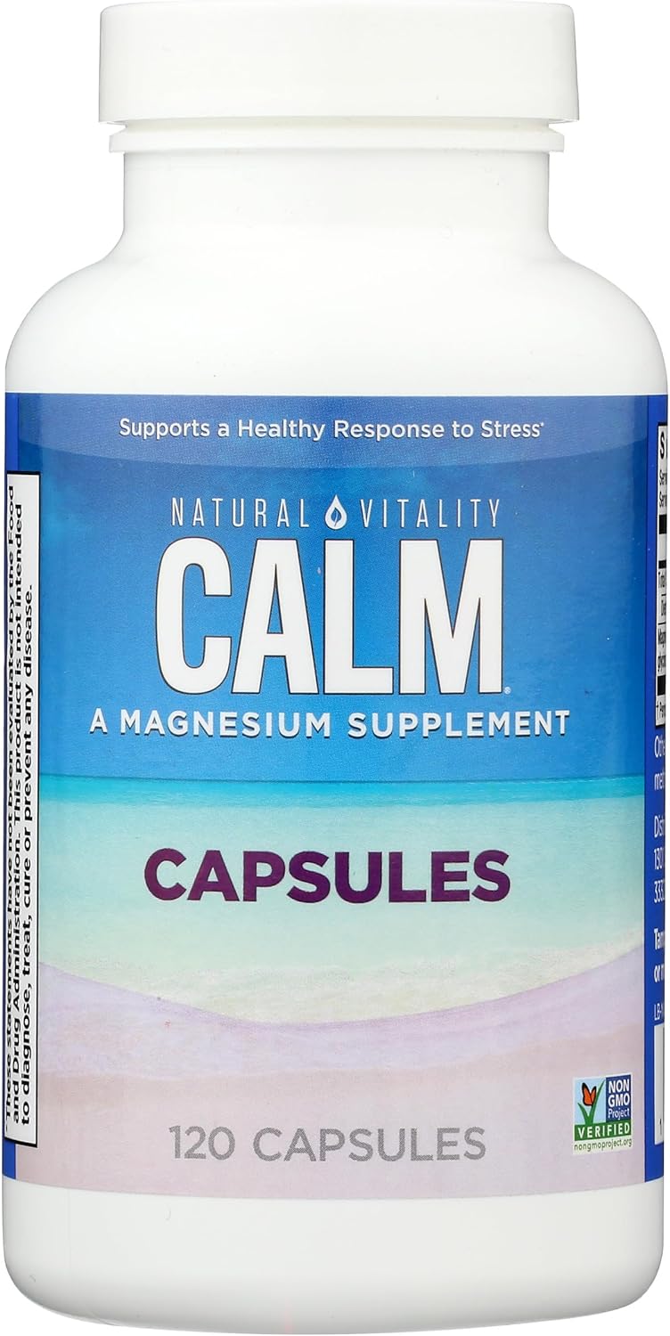120 CT Natural Vitality Calm Magnesium Supplement for Relaxation and Stress Relief