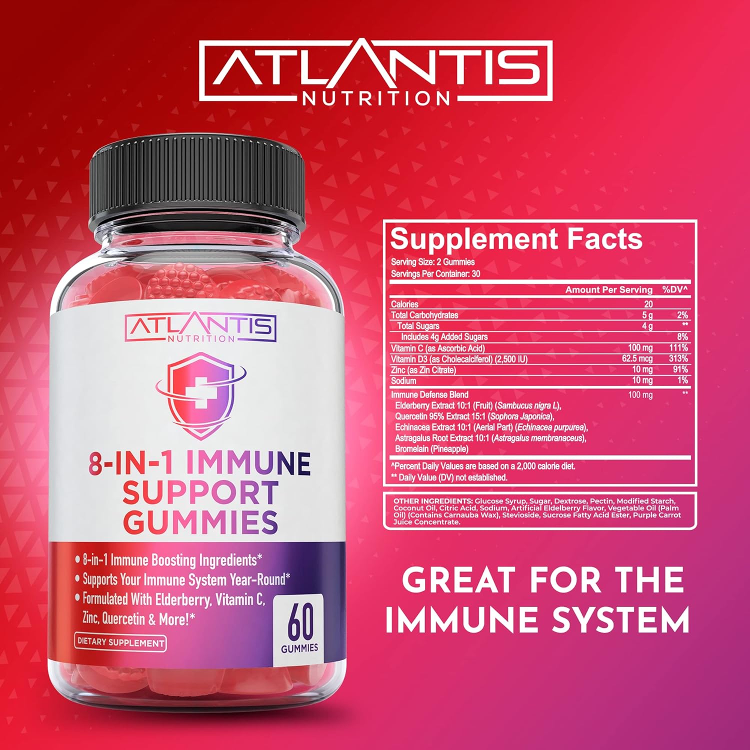 120 Gummies Bundle: Atlantis Nutrition Women's Hormonal Balance & Immune Support