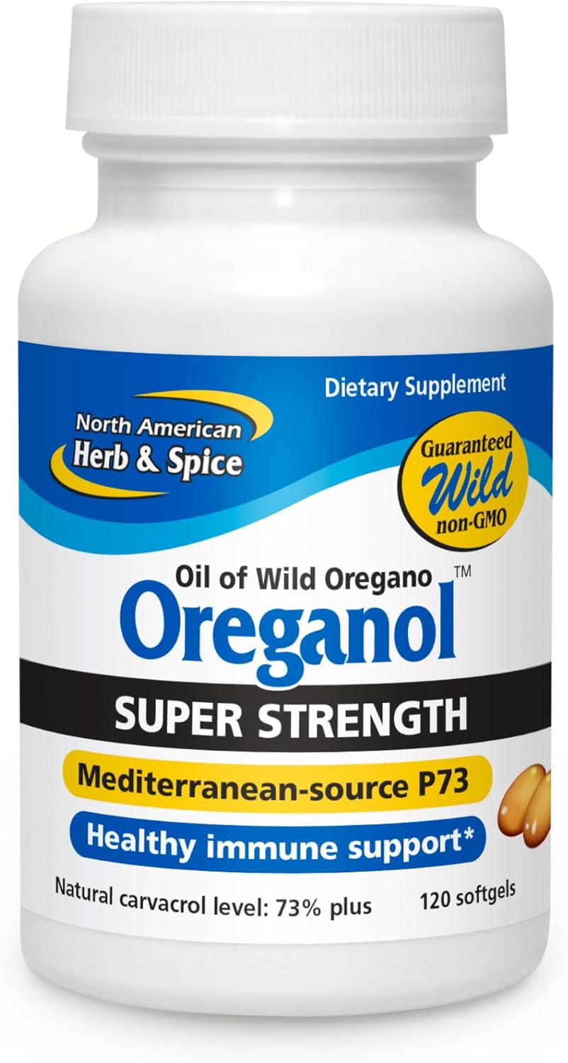 120 Softgel Super Strength Oreganol P73 - Immune System Support - Vegan Friendly - Non-GMO - Wild Oregano - 120 Servings