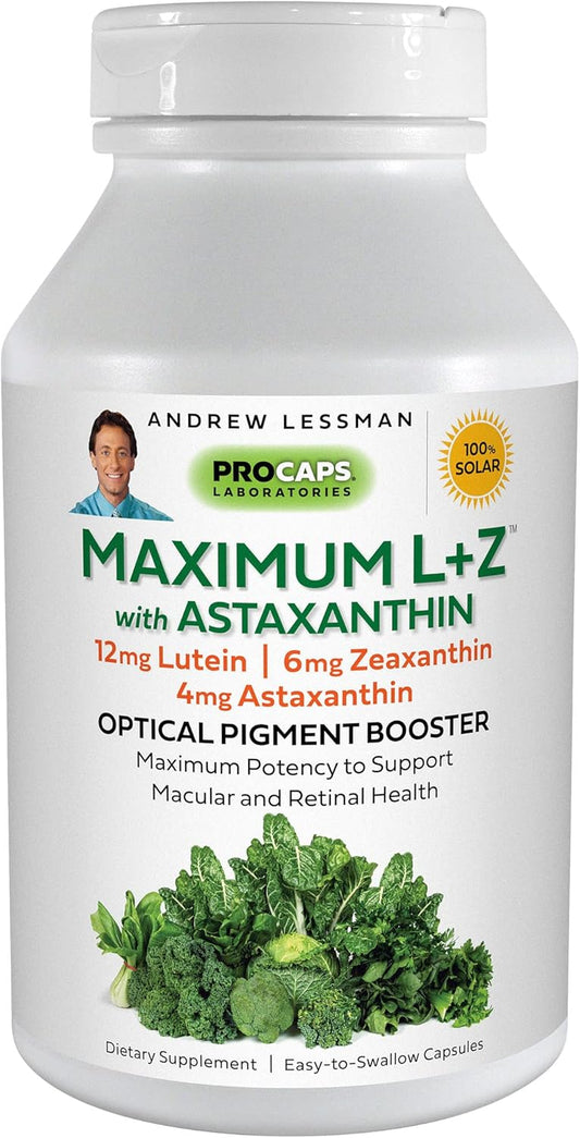 120 Softgels of Andrew Lessman Maximum Lutein, Zeaxanthin, and Astaxanthin Formula for Eye and Brain Health