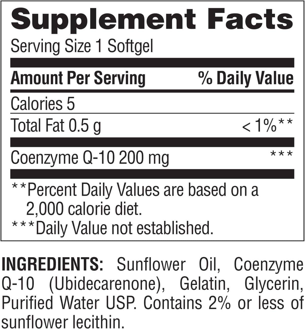 120 Softgels of Nature's Wonder Co Q 10 Supplement - 200 mg Softgel Capsules for Heart Health, Cardiovascular Function, and Energy Production - 4 Month Supply