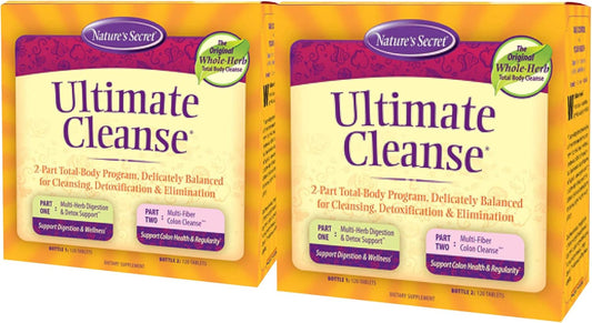 120 Tablets Nature's Secret Ultimate Cleanse - Pack of 2 for Complete Detoxification