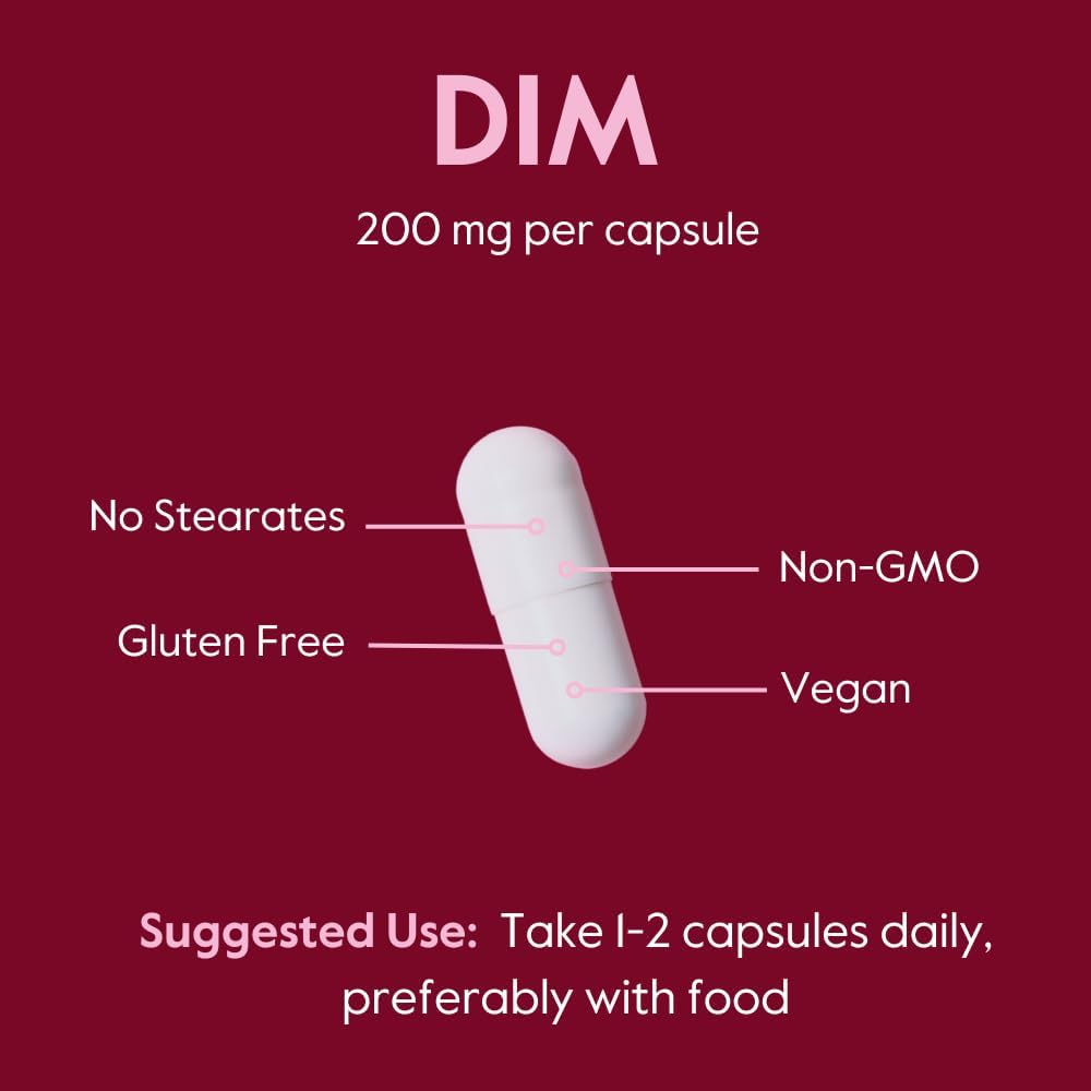 120 Vegetarian Capsules of Bestvite DIM 200mg - Non GMO, Gluten Free, Vegan Formula Without Stearates