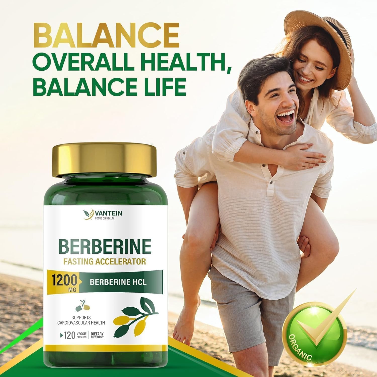 1200 MG Berberine Supplement with Alpha Lipoic Acid for Enhanced Absorption - 120 Capsules for Lipid Metabolism and Immune Support in Men & Women - 40-Day Supply