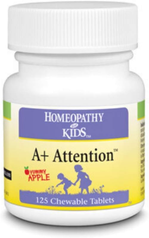 125 Count Herbs for Kids A+ Attention Tablets - Natural Supplement for Children's Focus and Concentration