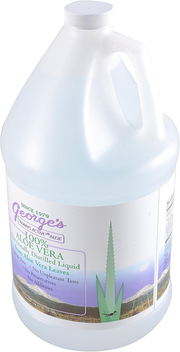 128 oz George's Aloe Vera Liquid Supplement - Pure and Natural Formula for Digestive Health