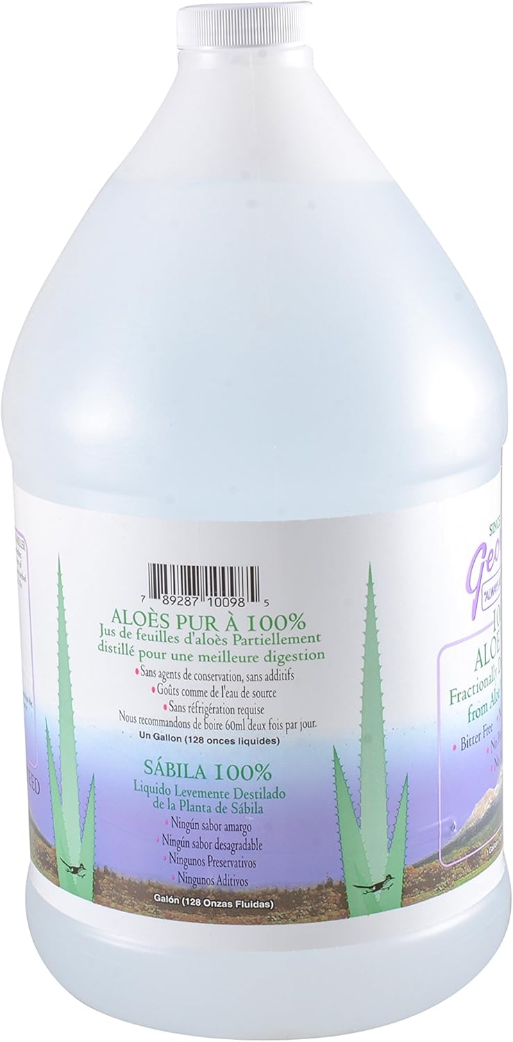 128 oz George's Aloe Vera Liquid Supplement - Pure and Natural Formula for Digestive Health