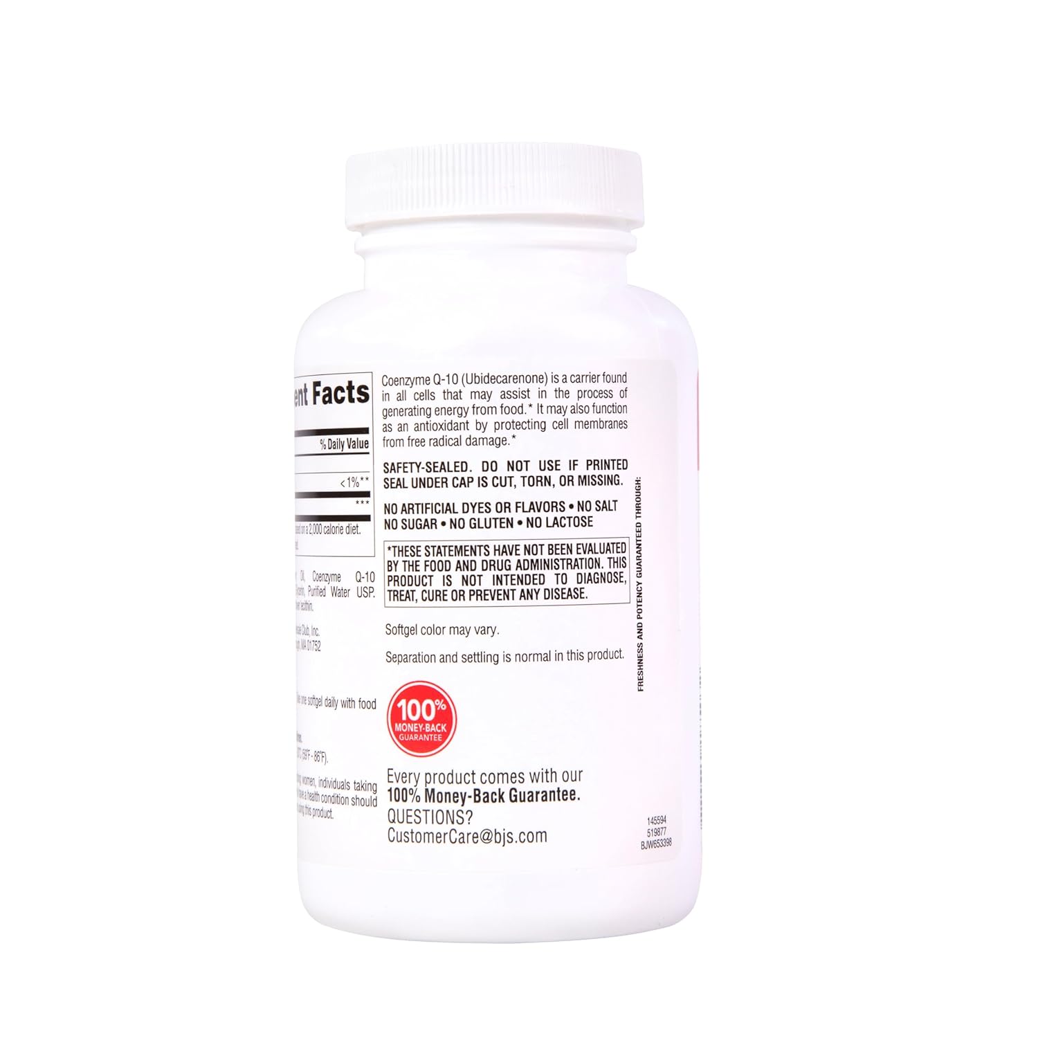 140 Count Berkley Jensen Coq10 Dietary Supplement 200 mg