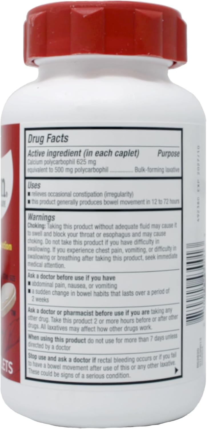 140 Count FiberCon Fiber Therapy Caplets - Fast-Acting Fiber Supplement for Digestive Health