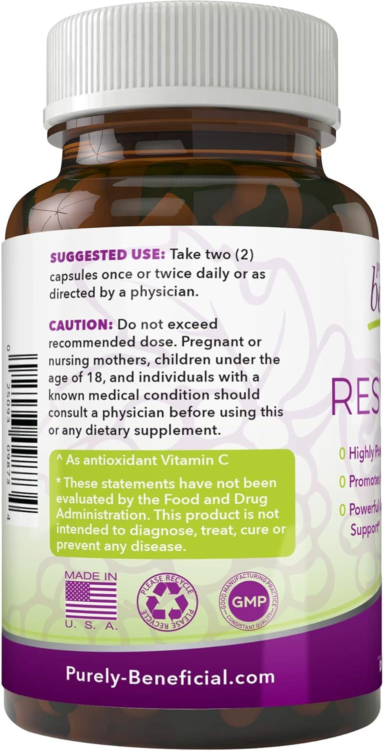 1450mg Resveratrol Supplement - 90 Day Supply for Anti-Aging & Cardiovascular Support - Potent Antioxidants with Trans-Resveratrol - Maximum Benefits