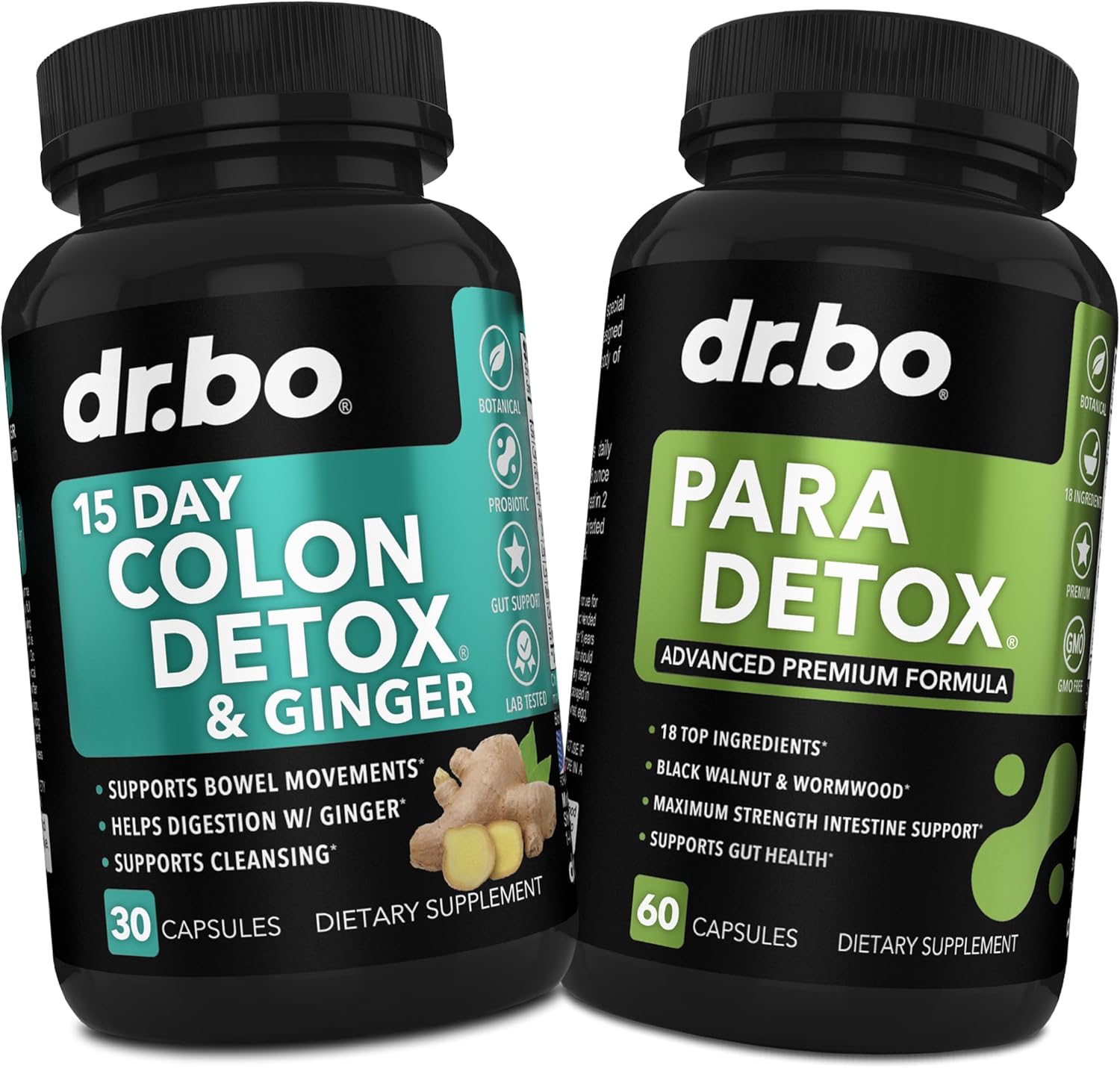 15 Day Colon Cleanse Pills with Ginger, Wormwood, Black Walnut, Cloves Complex - Gut Health Supplement for Bloating & Digestive Support