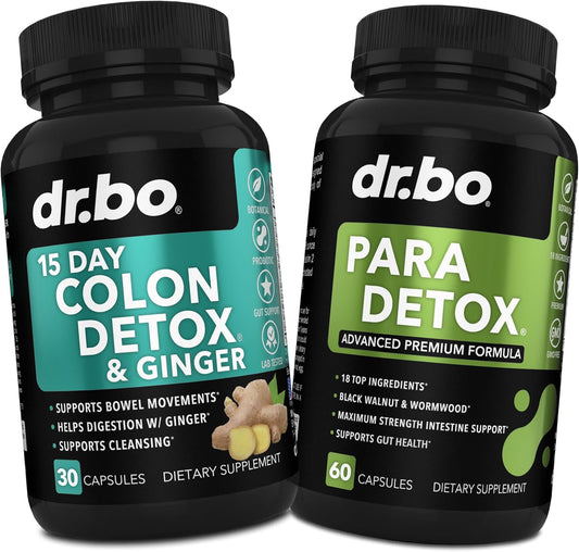 15 Day Colon Cleanse Pills with Ginger, Wormwood, Black Walnut, Cloves Complex - Gut Health Supplement for Bloating & Digestive Support