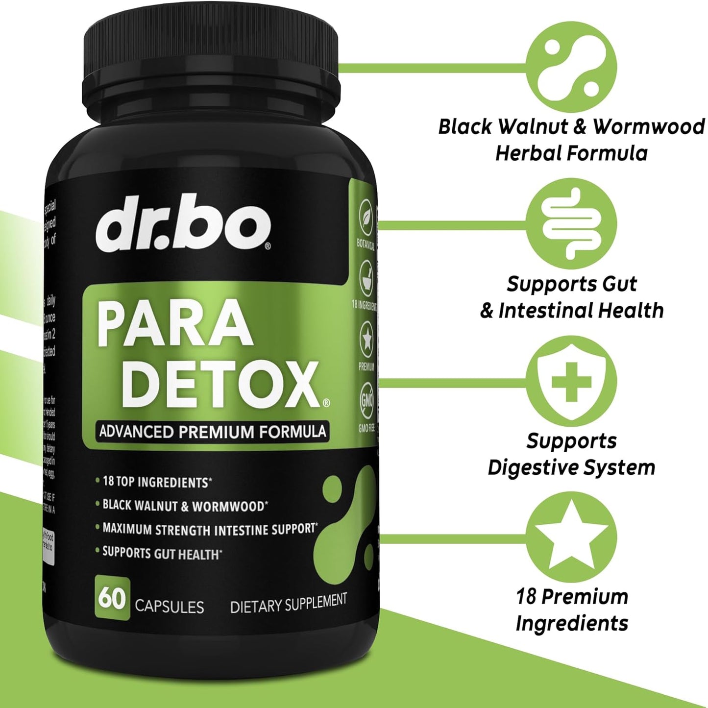 15 Day Colon Cleanse Pills with Ginger, Wormwood, Black Walnut, Cloves Complex - Gut Health Supplement for Bloating & Digestive Support