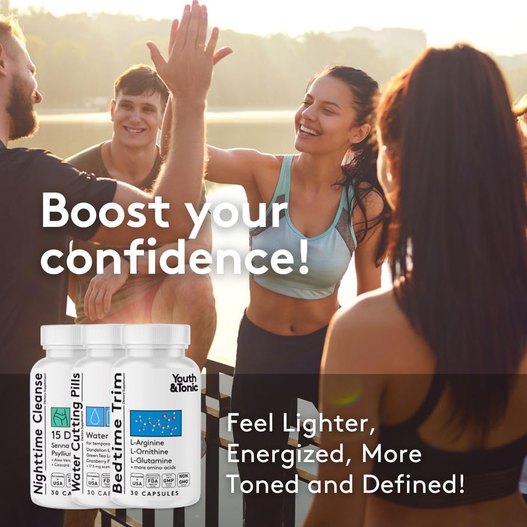 15-Day Colon Cleanser Pills for Weight Loss & Bloating Relief, Metabolism Support - Youth & Tonic Sculpt Lean Cleanse