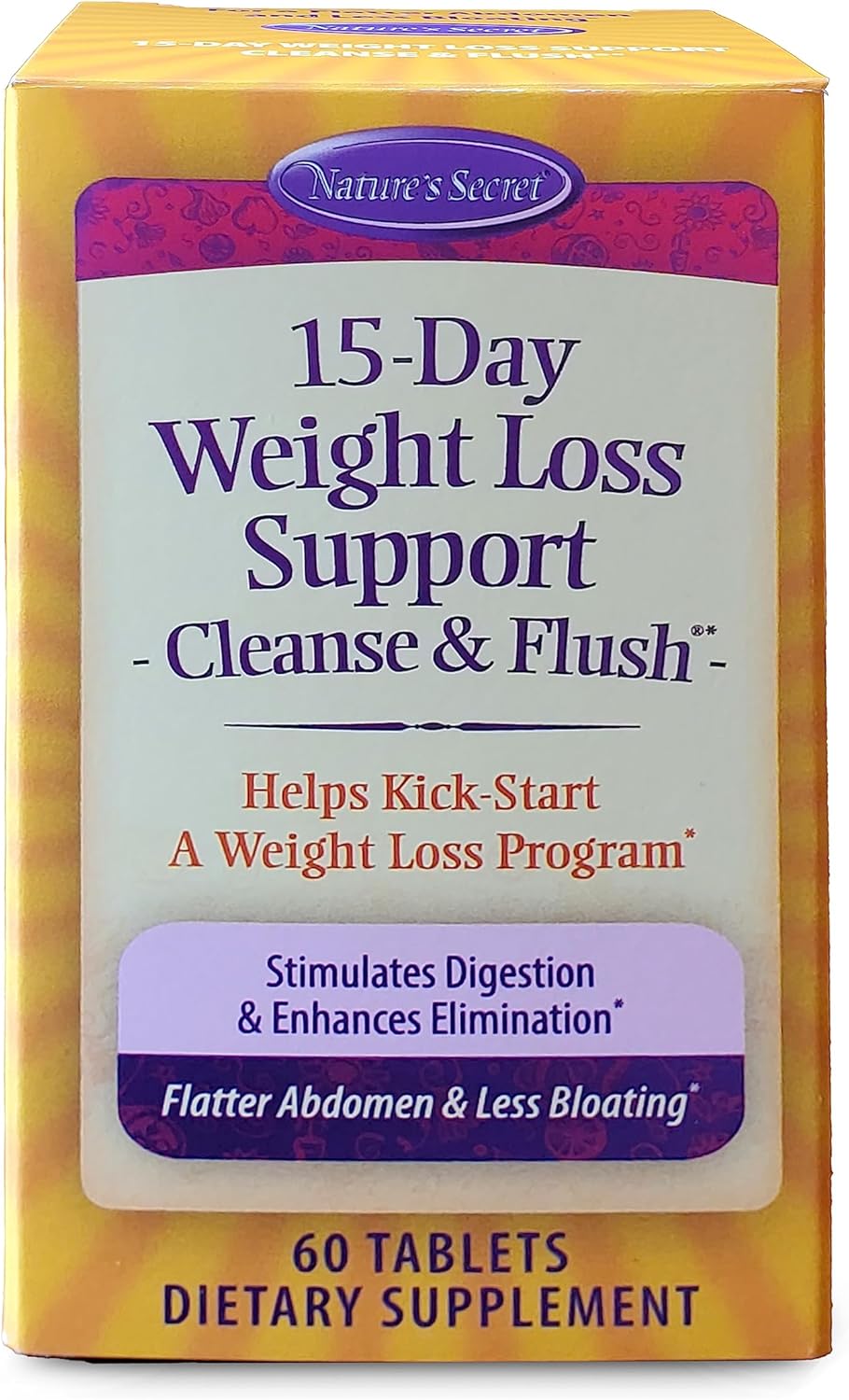 15-Day Natural Weight Loss Support & Energy Boost Supplement - Cleanse, Detox, & Reduce Bloating - 60 Tablets