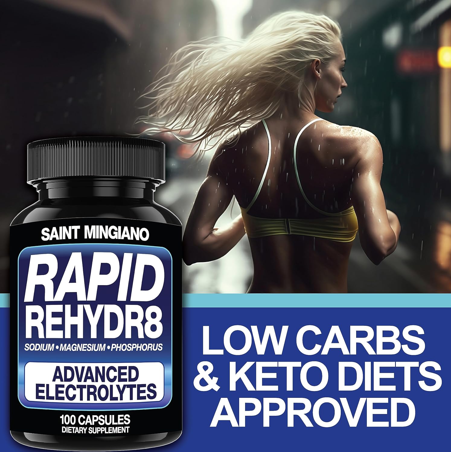 15 Day Saint Mingiano Colon Cleanse with Natural Laxative & Rapid Rehydr8 Electrolyte Supplements - Prevent Cramping & Support Muscle Endurance - 100 Easy Swallow Capsules