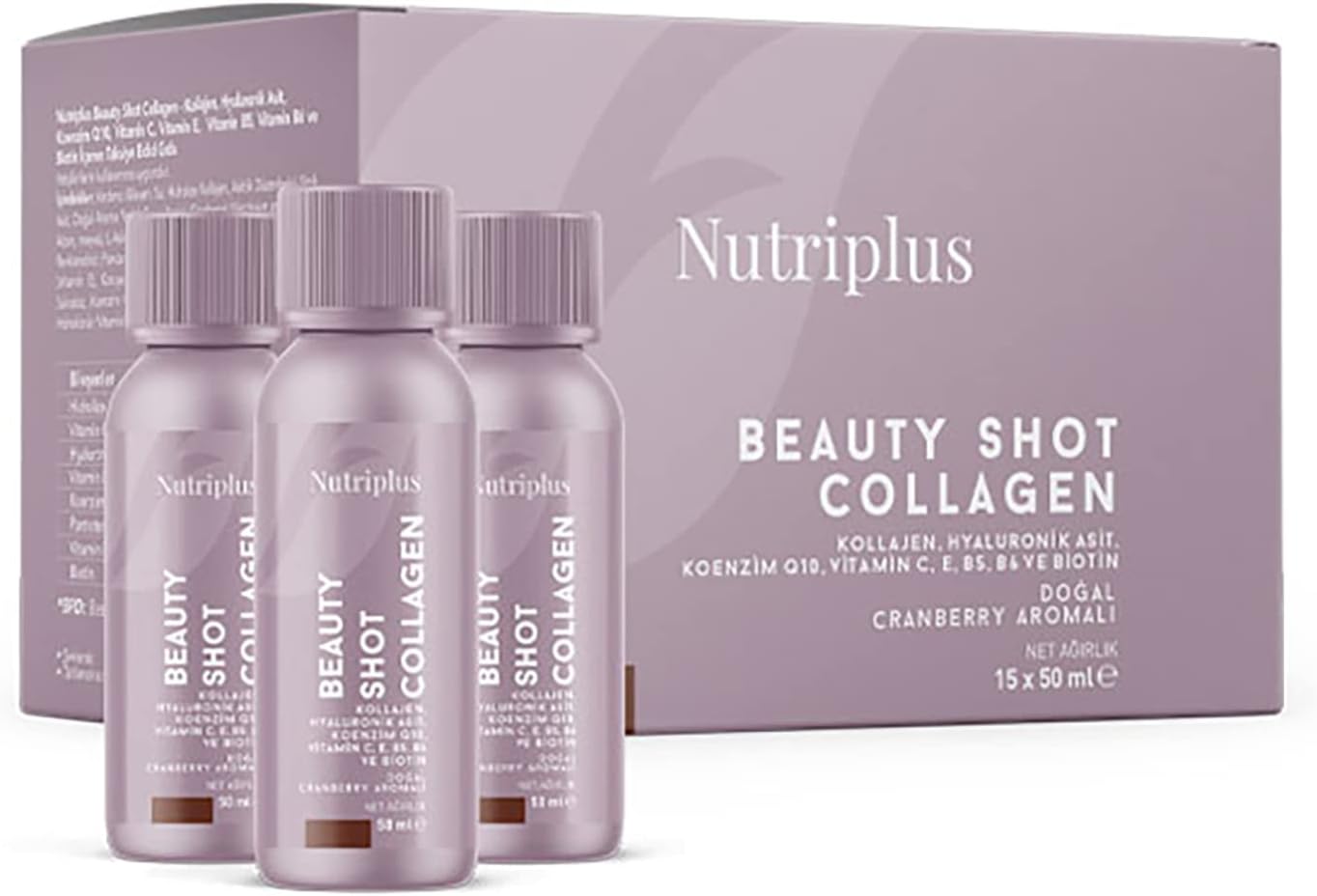 15-Pack Farmasi Nutriplus Beauty Shot Collagen - Daily Protein Boost for Skin, Hair, and Sleep - 1.69 fl. oz Shots