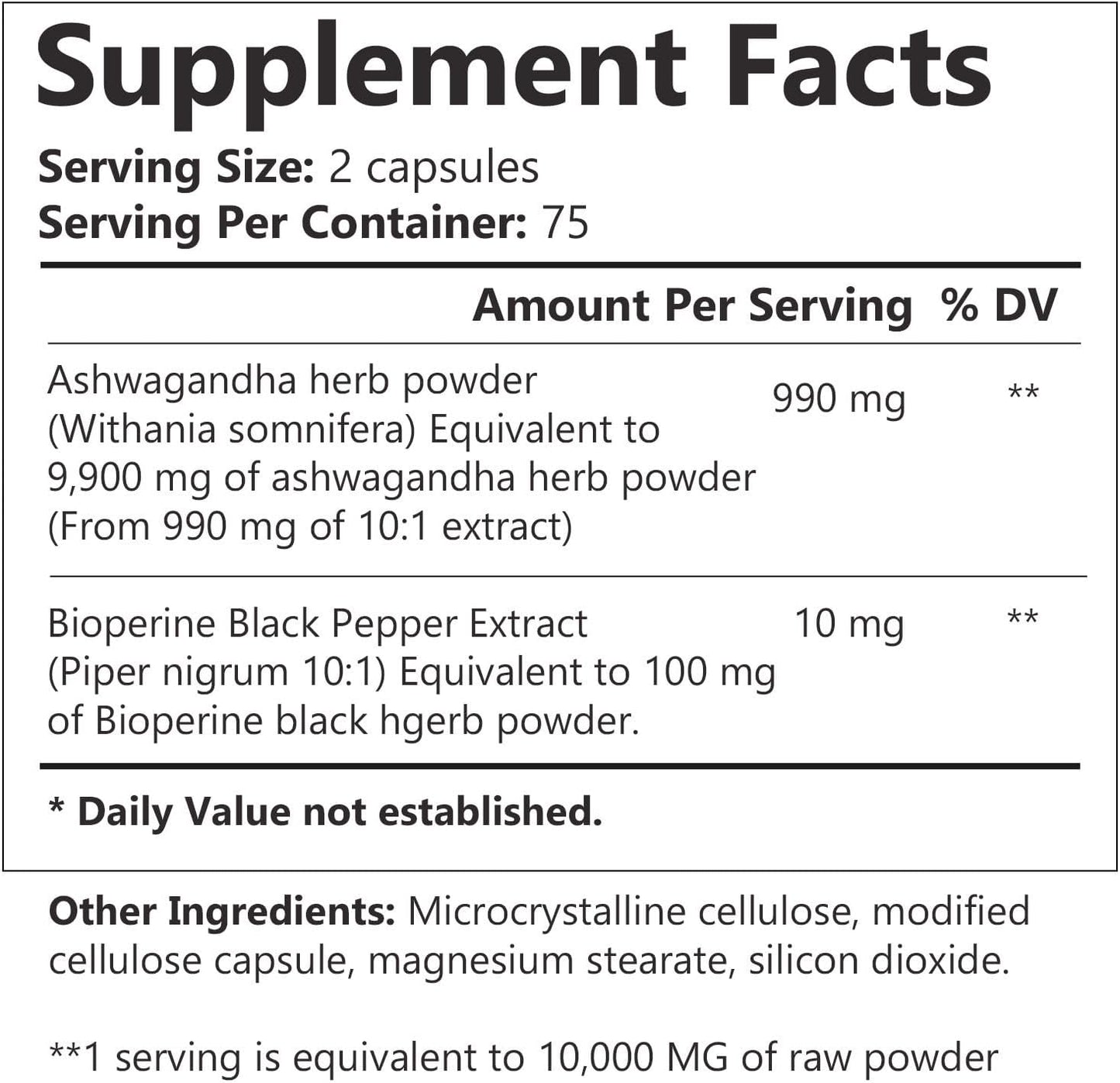 150 Capsules NYVLAY Ashwagandha Supplement for Stress Relief, Energy Boost, and Immune Support - 1000 MG, Natural & Gluten-Free