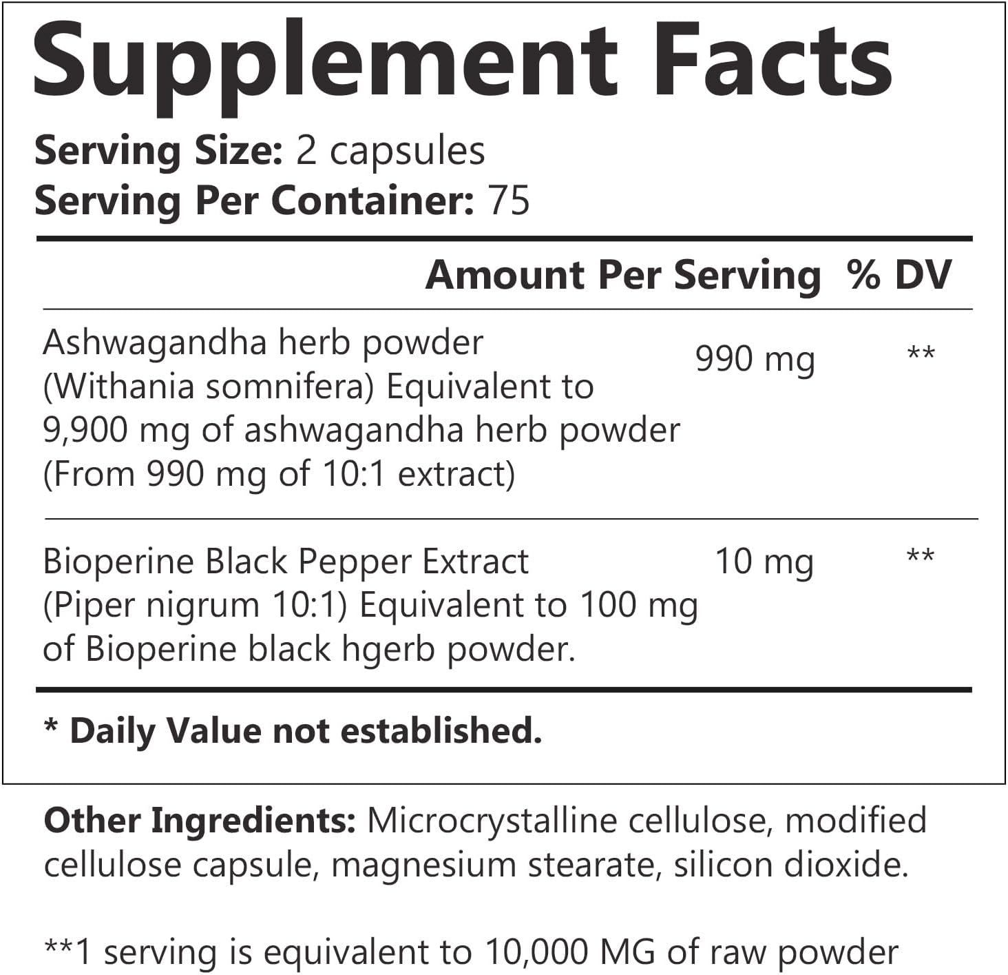 150 Capsules NYVLAY Ashwagandha Supplement for Stress Relief, Energy Boost, and Immune Support - 1000 MG, Natural & Gluten-Free