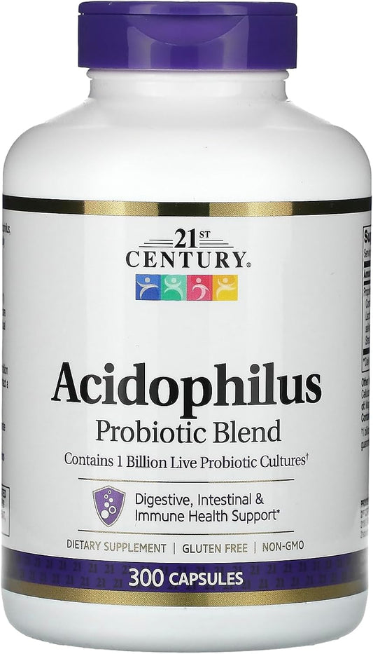 150 Count Acidophilus Probiotic Blend Capsules for Digestive Health in the 21st Century