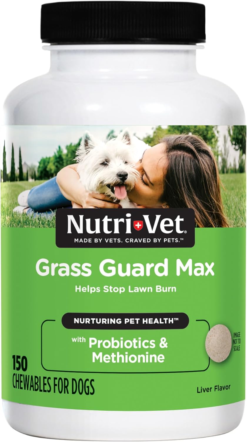 150-Count Nutri-Vet Grass Guard Chewables with Probiotics and Enzymes for Dogs - Prevent Lawn Burn from Urine