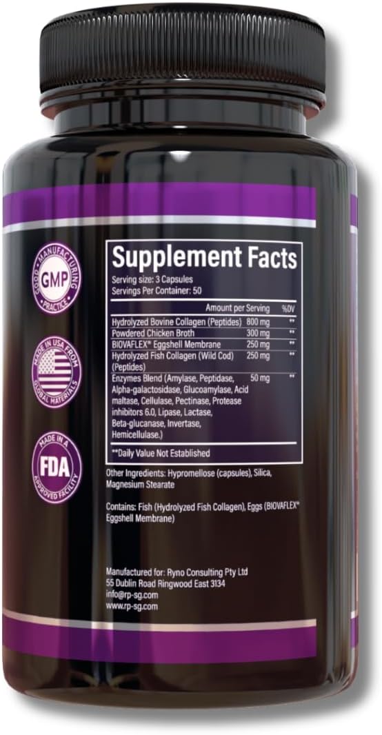 150 Multi Collagen Capsules for Women & Men - Type I, II, III, V, X