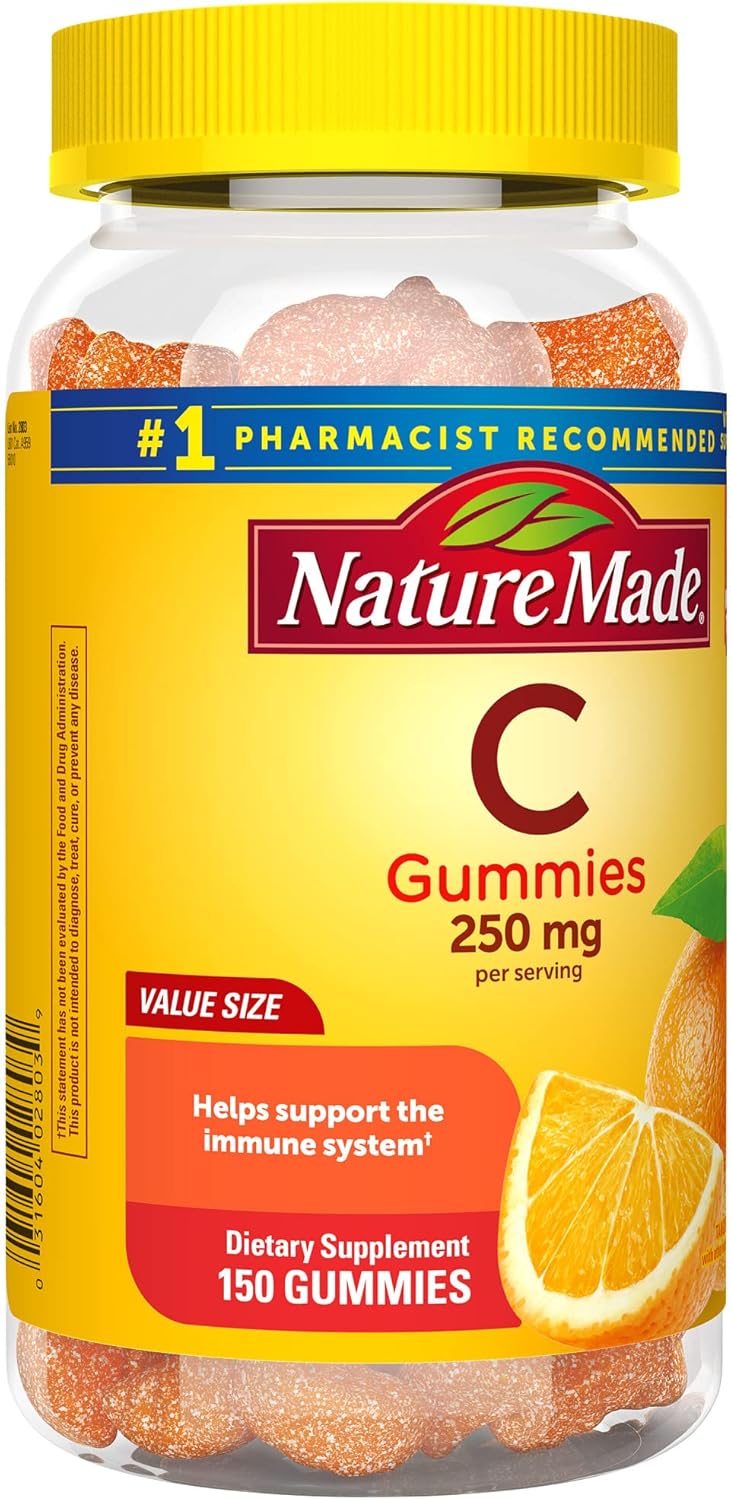 150 Nature Made Vitamin C Gummies - 250 mg per Serving - Immune Support - 75 Day Supply