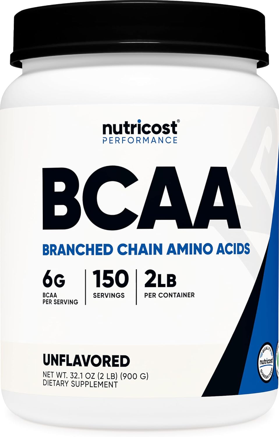 150 Servings of Unflavored Nutricost BCAA Powder 2:1:1