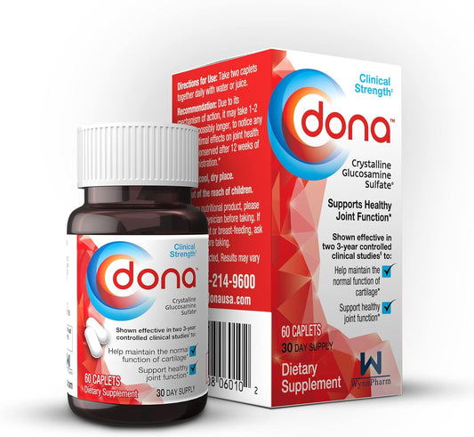 1500 Mg Glucosamine Sulfate Joint Supplement Pills for Knee Comfort & Health Support - 60 Count