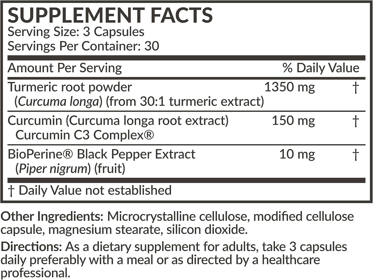 1500 MG Turmeric & Curcumin Capsules with BioPerine for Joint & Digestion Support - Non-GMO Antioxidant Supplement - 90 Vegetarian Capsules