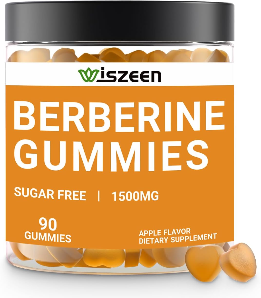 1500mg Berberine Gummies with Ceylon Cinnamon - Sugar Free Supplement (90 ct)