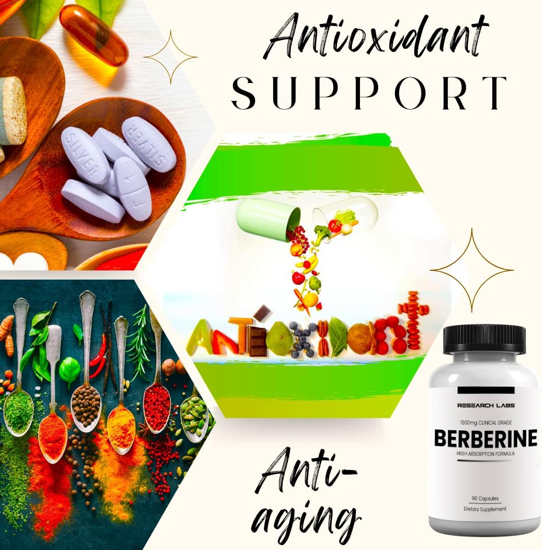 1500mg Clinical Grade Berberine High Absorption Formula & BerberQuil™ Support - 2 for 1 Deal - 180 Total Capsules