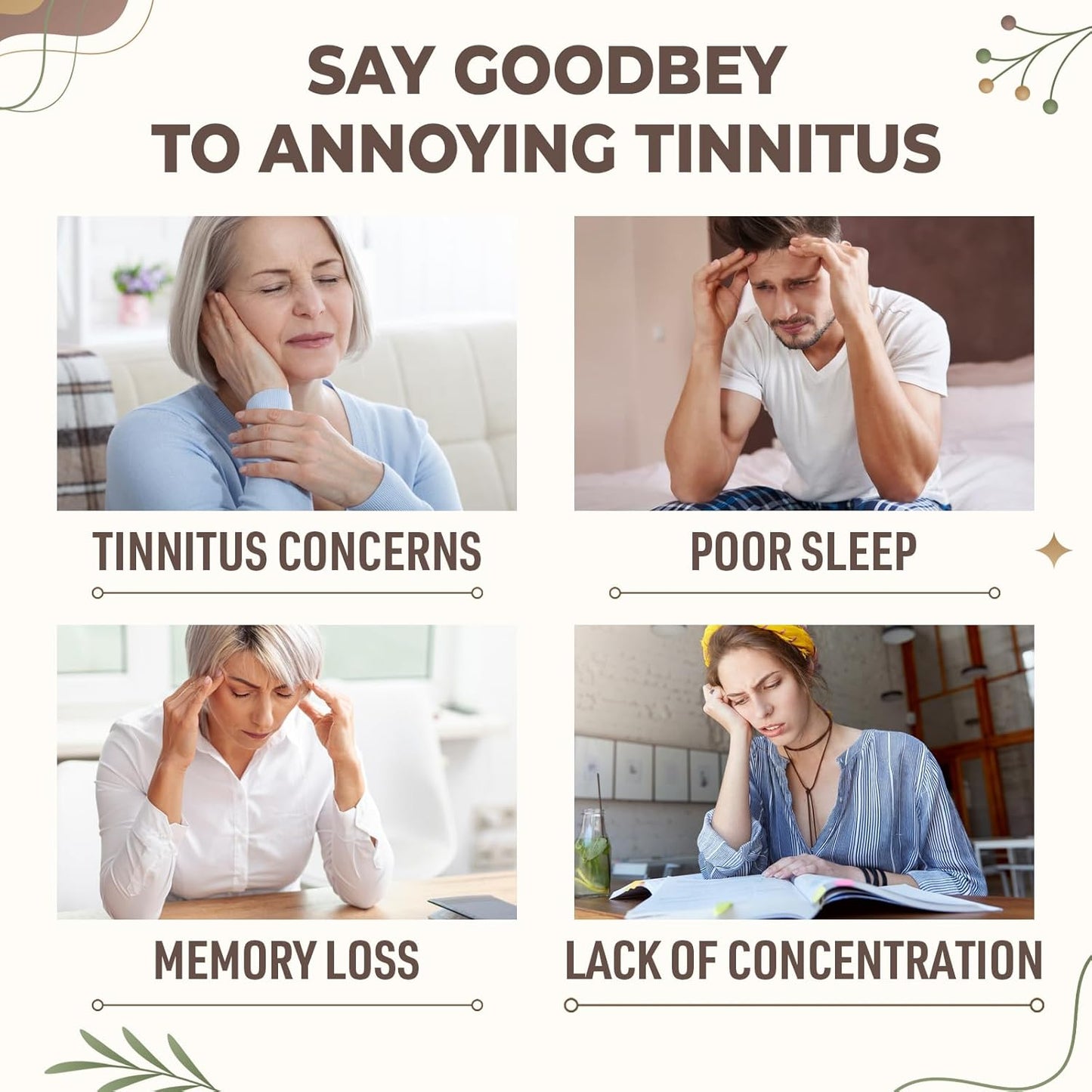 1500MG Kanacoufce Tinnitus Supplement for Ringing Ears - 120 Capsules