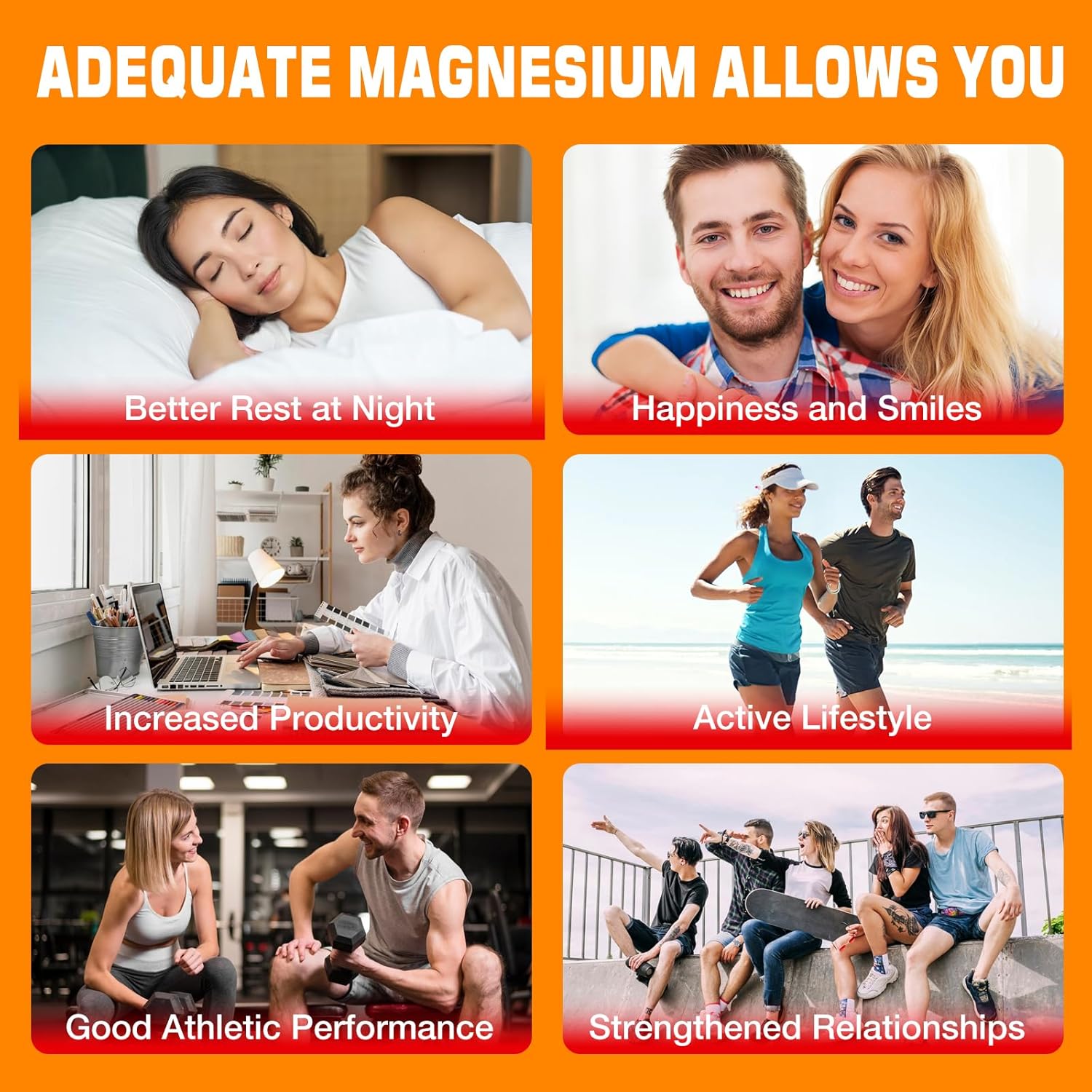 1500mg Sugar-Free Magnesium Glycinate Gummies for Adults - Orange Flavor Relaxation & Muscle Support Supplement with Magnesium I-Threonate & Ashwagandha - 180 Count