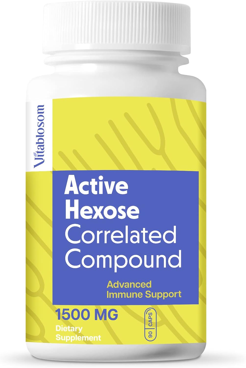 1500mg Vitablosom Active Hexose Correlated Compound Supplement - Immune & Liver Support - 90 Capsules